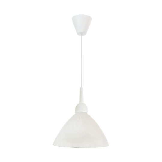 InLight Κρεμαστό φωτιστικό από λευκό γυαλί 1XE14 D:18cm 4409-Γ-Λευκό