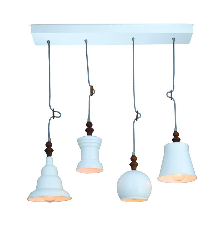 HL-048RS-4P TRIXY WHITE PENDANT HOMELIGHTING 77-2745