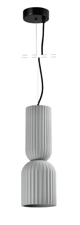 Κρεμαστό Γύψινο Φωτιστικό E27, Γκρι D:15x43,5cm4101-Gray