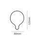 InLight Ε27 LED Filament G80 8watt 7.27.08.39.1