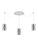KQ S0616-3 TWIST SMOKEY PENDANT GLASS HOMELIGHTING 77-8182
