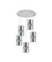 KQ S0616-5 TWIST SMOKEY PENDANT GLASS HOMELIGHTING 77-8184