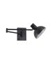 SE21-BL-52-MS3 ADEPT WALL LAMP Black Wall Lamp with Switcher and Black Metal Shade+ HOMELIGHTING 77-8385