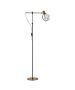 SE21-GM-39-GR1 ADEPT FLOOR LAMP Gold Matt and Black Metal Floor Lamp Black Metal Grid+ HOMELIGHTING 77-8348