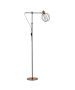 SE21-GM-39-GR2 ADEPT FLOOR LAMP Gold Matt and Black Metal Floor Lamp Black Metal Grid+ HOMELIGHTING 77-8349