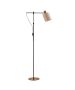 SE21-GM-39-SH3 ADEPT FLOOR LAMP Gold Matt and Black Metal Floor Lamp Brown Shade+ HOMELIGHTING 77-8347