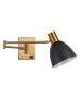 SE21-GM-52-MS2 ADEPT WALL LAMP Gold Matt Wall lamp with Switcher and Black Metal Shade+ HOMELIGHTING 77-8367