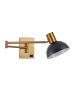 SE21-GM-52-MS3 ADEPT WALL LAMP Gold Matt Wall lamp with Switcher and Black Metal Shade+ HOMELIGHTING 77-8368