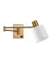 SE21-GM-52-SH1 ADEPT WALL LAMP Gold Matt Wall lamp with Switcher and White Shade+ HOMELIGHTING 77-8364