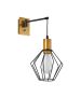 SE21-GM-9-GR1 ADEPT WALL LAMP Gold Matt and Black Metal Wall Lamp Black Metal Grid+ HOMELIGHTING 77-8357
