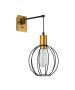 SE21-GM-9-GR2 ADEPT WALL LAMP Gold Matt and Black Metal Wall Lamp Black Metal Grid+ HOMELIGHTING 77-8358