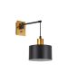 SE21-GM-9-MS1 ADEPT WALL LAMP Gold Matt and Black Metal Wall Lamp Black Metal Shade+ HOMELIGHTING 77-8359