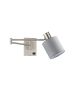 SE21-NM-52-SH2 ADEPT WALL LAMP Nickel Matt Wall lamp with Switcher and Grey Shade+ HOMELIGHTING 77-8373