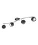 Σποτ Τετράφωτη Ράγα L64cm 4xGU10 4x2,8w 3000Κ 4x250lm Ατσάλι Νίκελ-Μαύρο Eglo Bimeda 31008