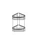Θήκη Διπλή Γωνιακή W27xD21xY29 cm Black Mat Sanco Shower Baskets 009-M116