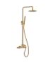 Μπαταρία Ντουζιέρας με Κεφαλή και Κολώνα ρυθμιζόμενου ύψους Eletta Chester Brushed Gold 168065-201