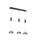 Κρεμαστό Φωτιστικό Ανθρακί Τρίφωτο Ράγα 85xH150cm 9w 3x1050lm 3000K Switch Dimmer Trio Lighting Franklin 326510342