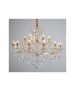 Κρεμαστό φωτιστικό από χρυσό μέταλλο γυαλί και κρύσταλλα 18XE14 D:95cm 5244-12+6-Χρυσό