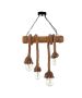 InLight Κρεμαστό φωτιστικό από καφέ σχοινί και μπαμπού 4XE27 D:60cm 5307-4