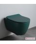 Λεκάνη Κρεμαστή MOON/50,5 Clean-Flush με κάλυμμα Slim Soft Close, Scarabeo Musk (verde) 552000SC-900