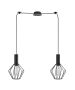 SE21-BL-4-BL2-GR1 ADEPT TUBE Black Pendant Black Metal Grid+ HOMELIGHTING 77-8529