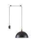 SE21-BR-10-BL1W-MS40 MAGNUM Bronze Metal Wall Lamp with Black Fabric Cable and Metal Shade+ HOMELIGHTING 77-8884