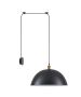SE21-BR-10-BL1W-MS50 MAGNUM Bronze Metal Wall Lamp with Black Fabric Cable and Metal Shade+ HOMELIGHTING 77-8885