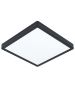 Πλαφονιέρα Μαύρη Τετράγωνη 28,5cm IP44 LED Panel 20w 3000K 2400lm Eglo Fueva 5 99271