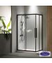 Καμπίνα ντουζιέρας Γωνιακής Εισόδου Corner Entry 80x80 (77-79 εκ.), Devon Flow Clean Glass Black Matt CF80C-400