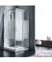 Καμπίνα ντουζιέρας Γωνιακής Εισόδου Corner Entry 120x80 (117-119 x 77-79 εκ), Starlet Stripes Chrome CS12080S-100