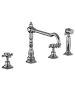 Horus Julia Victoria Julia Victoria Classic Collection - 3-hole Kitchen Mixer with Deck Side Handspray / No Waste - Matt Nickel 01.124-NM