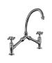 Horus Éloise Classic Collection - 2-hole Kitchen Mixer / Adjustable Centers / No Waste - Polished Nickel 02.121-NB