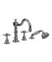 Horus Anthea Classic Collection - 4 Hole Deck Bath / Shower Set - Matt Nickel 06.466-NM
