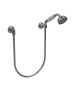Horus Anthea Classic Collection - Wall Shower Set with Wall Hook, Flexible Hose and Handspray - Polished Nickel 06.589-NB