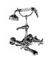 Horus Montmartre Classic Collection - Complete Wall Bath / Shower Mixer / Height Cradle - Chrome 07.434-CH