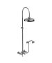 Horus Anthea Classic Collection - Complete Wall Shower Mixer Centers 175 ± 30 Mm, Showerhead Ø 220 Mm - Matt Nickel 10.544-NM