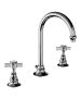 Horus Coventry Classic Collection - 3 Hole Basin Set with Pop-up Waste, Flexible Hoses - Polished Nickel 28.261-NB