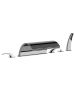 Horus Nouvelle Vague “part of Contemporary Collection - 6 Hole Deck Mounted Bath/shower Set - Satin Brass 40.468-LS