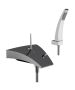 Horus Nouvelle Vague “part of Contemporary Collection - Wall Mounted Bath/shower Mixer - Black Chrome 40.714-NC