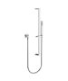 Horus Echo Equinox316 Collection - Wall Union Mounted Shower Set with Sliding Wall Bar, Design Flexible Hose on Swivel Nut and Solidbrass Handshower - Satin Brass 43.532-LS