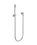 Horus Echo Equinox316 Collection - Wall Union Shower Set with Solidbrass Handshower, Wall Hook, Design Flexible Hose on Swivel Nut - Matt Black 43.590-NO
