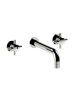 Horus Minoé Contemporary Collection - Wall Mounted 3 Hole Basin Set - for Splashback - Metal Gun 47.273-CF