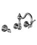 Horus Montmartre Classic Collection - Wall Mounted 3 Hole Basin Set for Splashback Basin with Waste, No Plug - Matt Nickel 50.272-NM