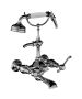 Horus Montmartre Classic Collection - Complete Wall Bath / Shower Mixer / Height Cradle - Polished Nickel 50.434-NB