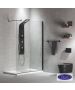 Διαχωριστικό κρύσταλλο ντουζιέρας IWIS Walk-in 100 ρυθμιζόμενo από 97 έως 99εκ., Devon Clean Glass Black Matt IW100C-400
