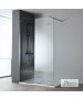 Διαχωριστικό κρύσταλλο ντουζιέρας IWIS Walk-in 100 ρυθμιζόμενo από 96 έως 98εκ., Devon Clean Glass PVD AISI304 Black Brushed IW100C-411