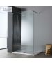 Διαχωριστικό κρύσταλλο ντουζιέρας IWIS Walk-in 140 ρυθμιζόμενo από 136 έως 138εκ., Devon Clean Glass PVD AISI304 Brushed IW140C-111