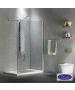 Διαχωριστικό κρύσταλλο ντουζιέρας IWIS Walk-in 140 ρυθμιζόμενo από 137 έως 139εκ., Devon Clean Glass White Matt IW140C-300
