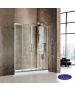 Συρόμενη διπλή πόρτα καμπίνας ντουζιέρας Primus Plus 170 ύψους 195εκ.  ρυθμιζόμενη από 167 έως 171εκ. Devon Clean Glass Chrome SL2T170C-100