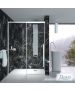 Συρόμενη πόρτα καμπίνας ντουζιέρας  Smooth 120 ύψους 200εκ.  ρυθμιζόμενη από 117 έως 121εκ. Devon Clean Glass Chrome SLM120C-100